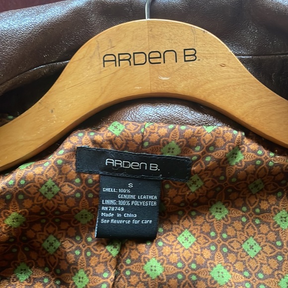 Women’s brown leather Arden B jacket - Picture 3 of 3